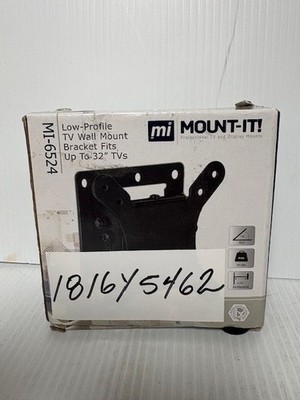 Mount-It MI-6524 Low Profile TV Bracket Fits Up To 32'' TVs LED Screen Wall Mount