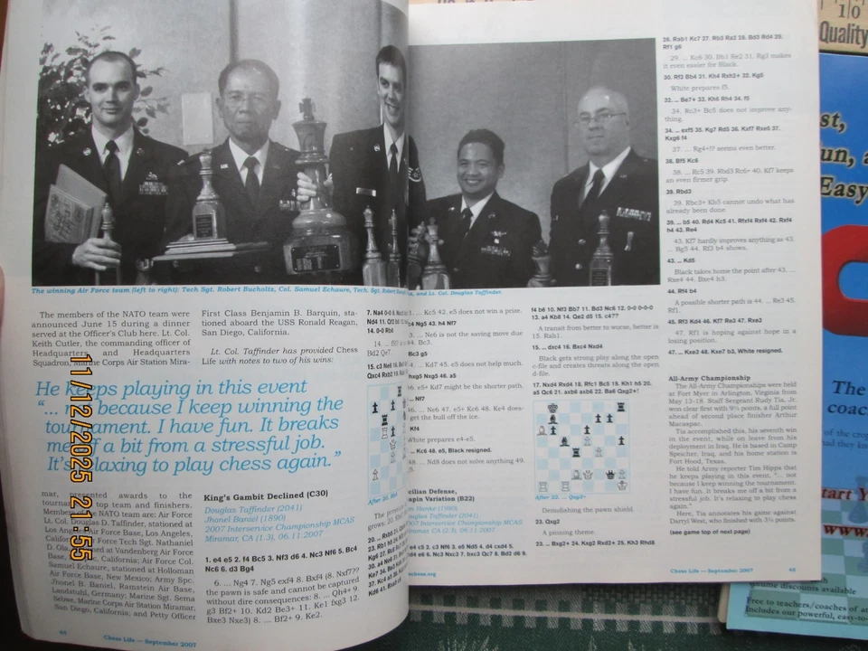 chess life magazine jan & sept 2007 lot of 2 - Image 4 of 4