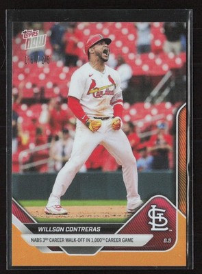 2025 Topps Now MLB #260 Willson Contreras Orange Foil /25 Cardinals