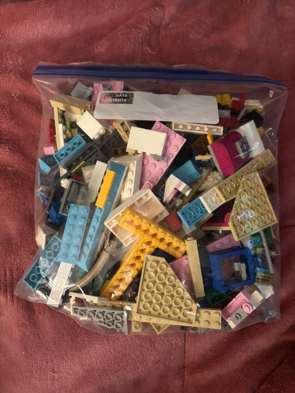 Lego Bulk Lot Gallon Sized Ziploc of Mixed Various Parts and Pieces