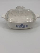 Vintage Corning Ware Blue Cornflower P-1-B, 1QT CASSEROLE DISH with glass lid