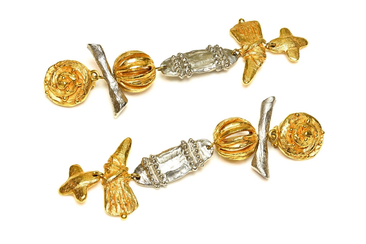 Christian Lacroix Jewelry In Vintage Designer Costume Earrings for