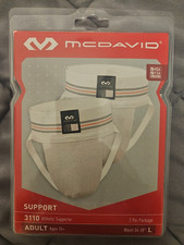 McDavid Adult White Athletic Supporter 2-pak: rozmiar L (zapieczętowany)