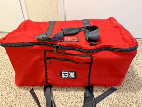 Vintage CMC Rescue Rope Bag Nylon Carry Bag #3 Red 430302 61L (3718 CI) 26X13X11