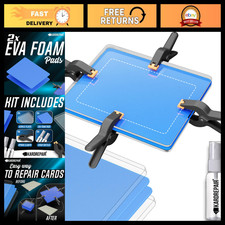 Card Repair Kit - Acrylic Flattening Plates, EVA Foam Pads, Spring Clamps Spra