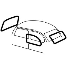 Empi Cal-look Window Rubber Seal For Vw Bug Beetle 1972-1977 Std 4 Piece Set Empi Cal-look Window Rubber Seal For Vw Bug Beetle 1972-1977 Std 4 Piece Set