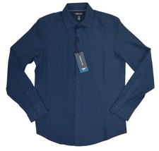 Kenneth Cole Techni-Cole Long Sleeve Button Down Men's Shirt S NWT Navy