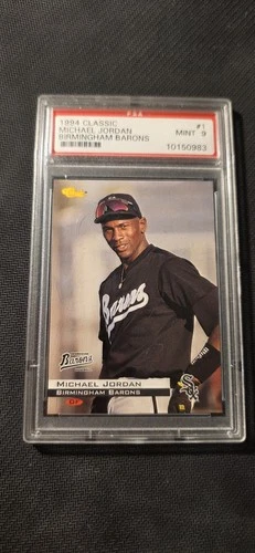 Classic Games Michael Jordan Birmingham Barons 1994 PSA 9 First Year Card