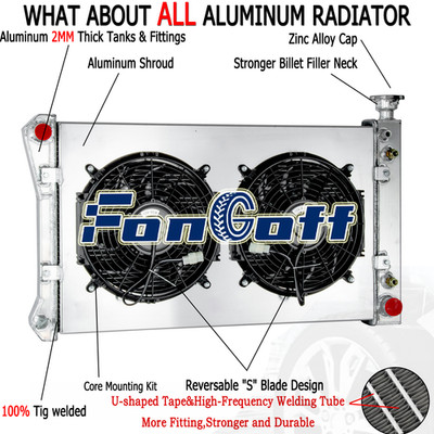 3 Rows Radiator+Shroud Fan Fits 88-97 Chevy GMC C1500 C2500 K1500 K2500 4.3/5.7L
