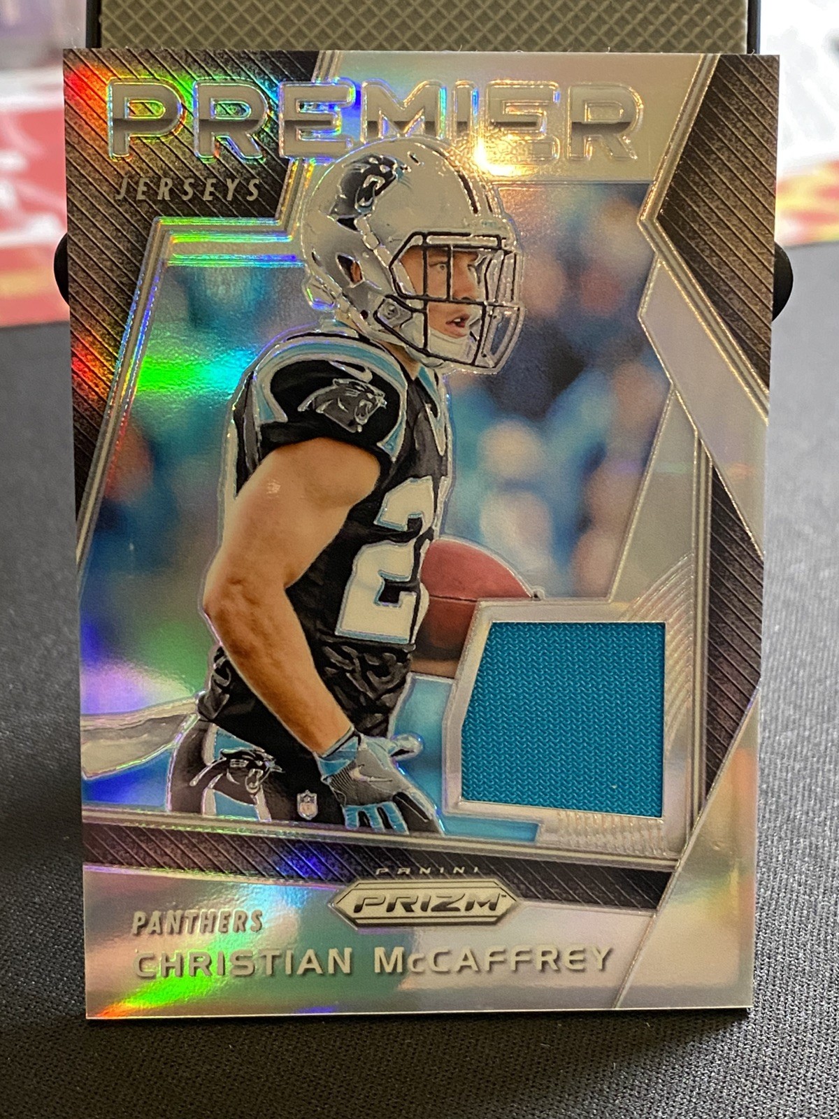 2017 Panini Prizm Football Premier Jerseys Prizm #4 Christian McCaffrey RC 