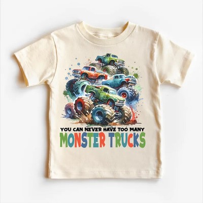 Retro Monster Trucks Comfort Tee Kids Adult Vintage Style Soft