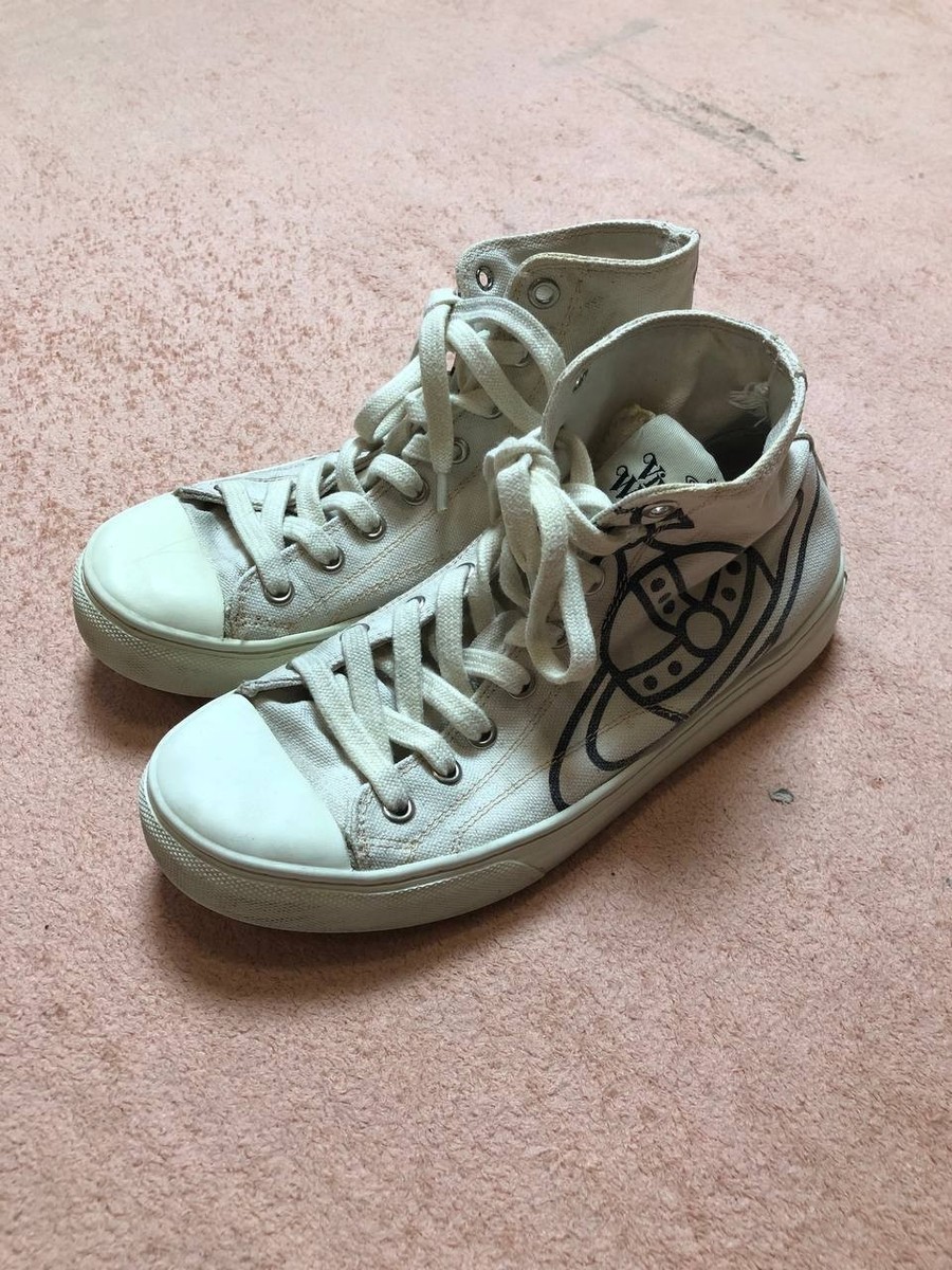 Vivienne Westwood Chaos Women's Top Sneakers Faded Crashed Size 38