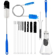 12Pcs Glass Tube Pipe Cleaners Brush Kit,Long Nylon Straw Brush for Glass Fun...