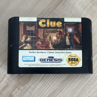 Clue (Sega Genesis) Parker Brothers Classic Detective Board Game Cartridge