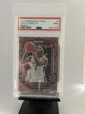 2023 Panini Prizm Draft Picks Ricky Council IV Venom #1 RC PSA 9