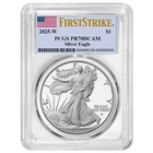 2025-W Proof $1 American Silver Eagle PCGS PR70DCAM FS Flag Label