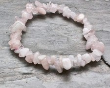Pink Morganite Natural Chip Crystal Healing Chakra Gemstone Bracelet 