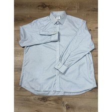 Charles Tyrwhitt Mens 19/37 Classic Fit Non-Iron Check Dress Shirt Blue White