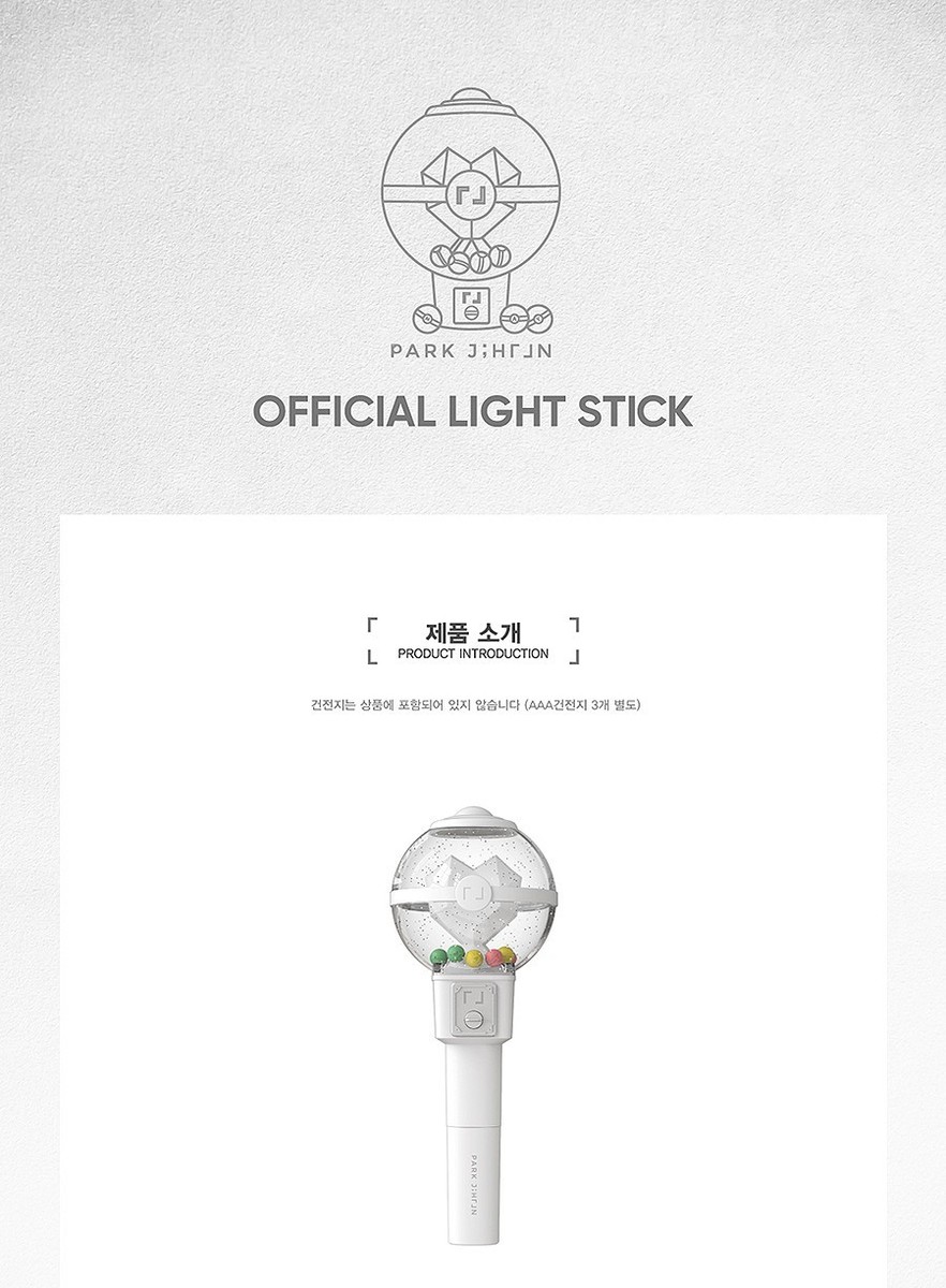 PARK JI HOON OFFICIAL LIGHT STICK with Strap,Card,Tracking,POB