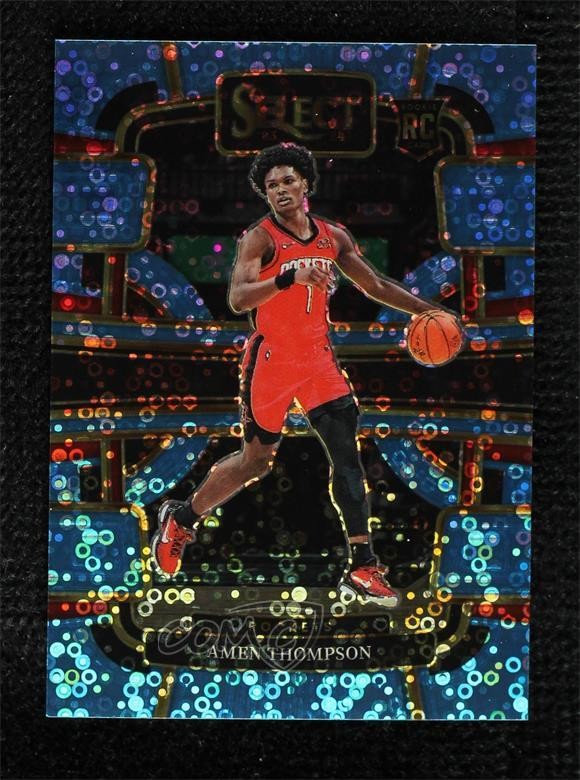 2023 Panini Select Concourse Light Blue Disco Prizm 63/99 Amen Thompson #96 19fe