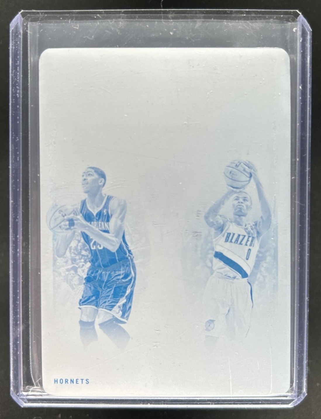 2022-23 Flawless Damian Lillard Anthony Davis Printing Plate Cyan #1/1