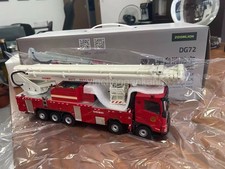 120CM ZOOMLION DG72 Aerial Platform Fire Truck Engine Machine1:48 Diecast Model