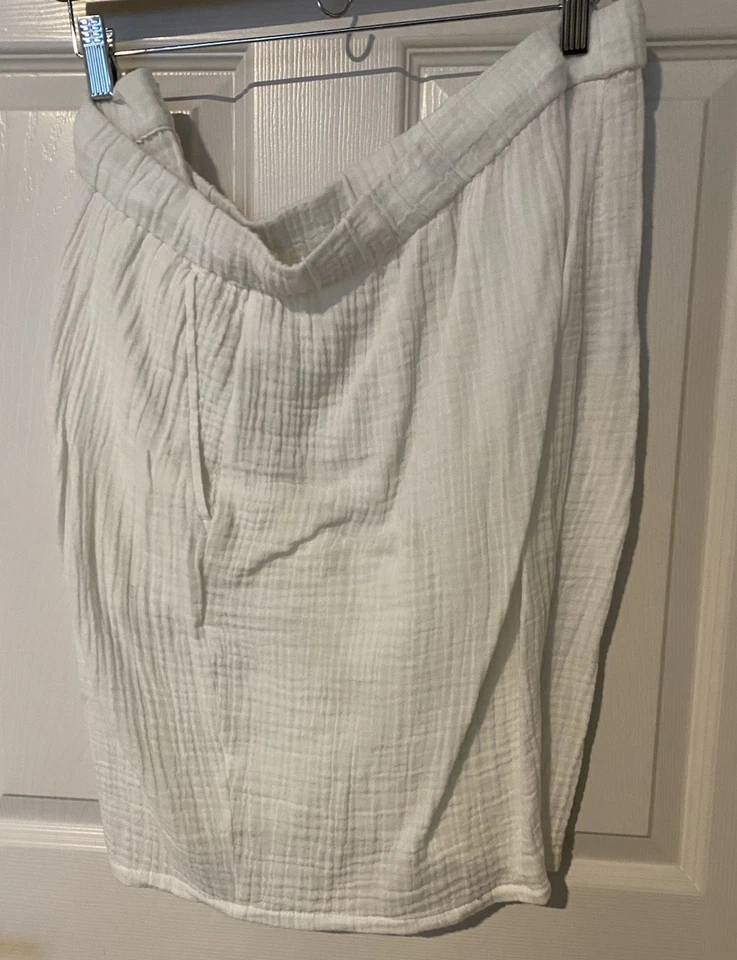 Шорты марлевые Eileen Fisher из 100% органического хлопка белые размер 1X - Изображение 3 из 4