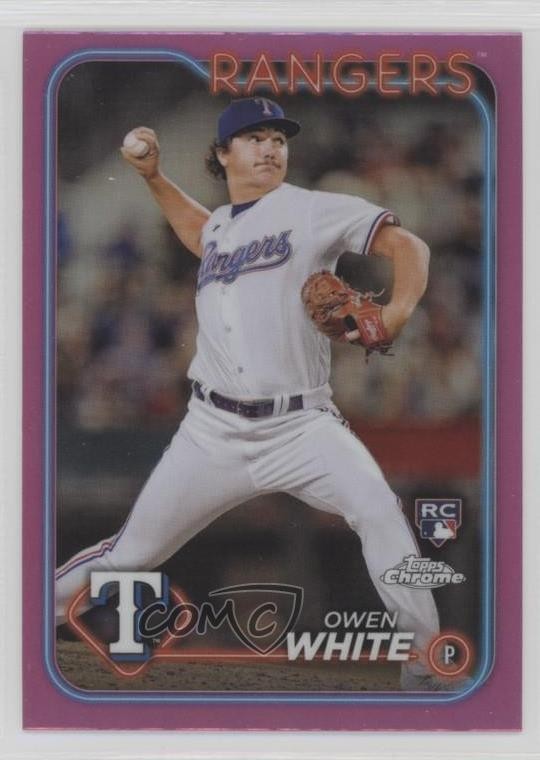 2024 Topps Chrome Pink Refractor Owen White #211 1k90