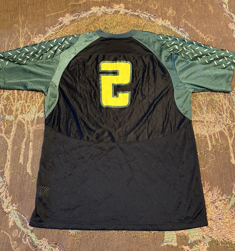 Camiseta de fútbol vintage Nike Team Oregon Ducks negra verde para hombre talla L #2 Foto 2 de 4