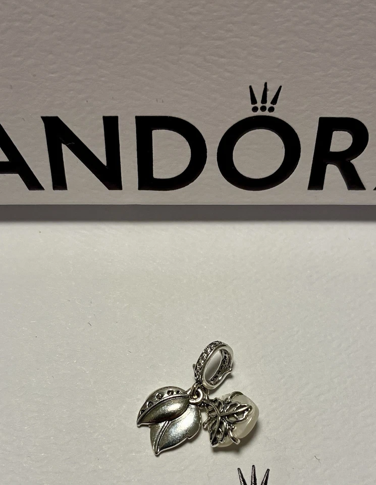Original Pandora Charm Weiße Rose Anhänger Dangle - Bild 3 von 3