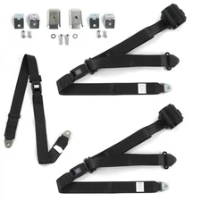 Chevy Truck 1963 - 1966 Standard 3pt BK Bench Seat Kit w/Brackets 3 Belts 