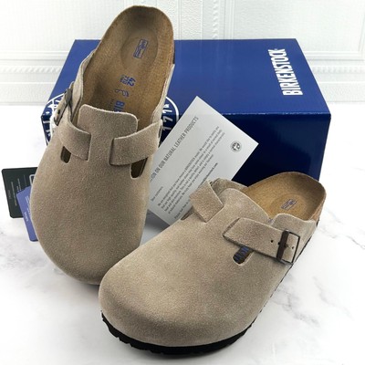 New Birkenstock Taupe Soft Footbed Suede Leather Men’s Shoes Size 8 s-l400.jpg main image 4