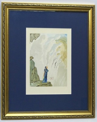 Salvador Dali Farbholzschnitt ''Die Schönheit der Skulpturen'' Dante 60/150