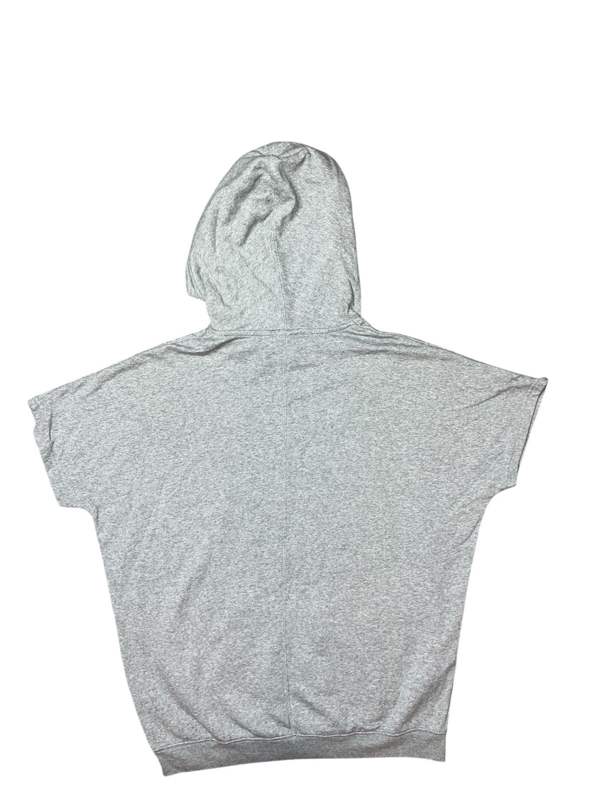 Nike Short Sleeve Pullover Fleece Funnel Hoodie Women's Large Gray thumbnail 2