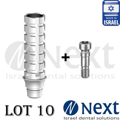 Lot x 10 Straight temporary abutment Straumann BLX compatible NON HEX