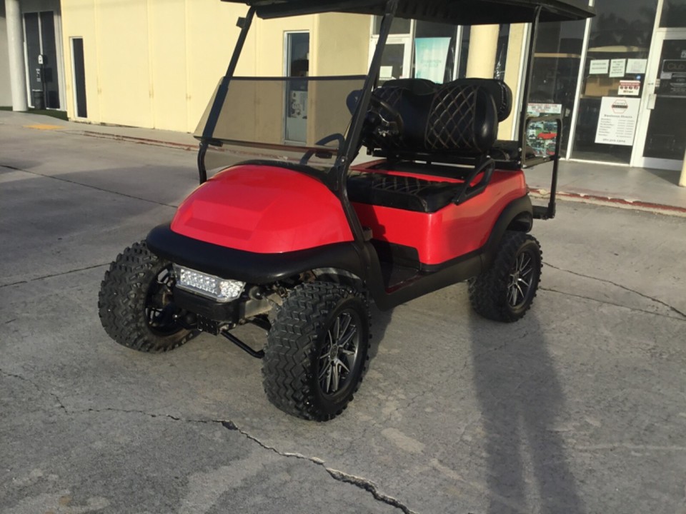 2016 lifted Club car Precedent 4 seat Golf Cart 14" rims lights flip