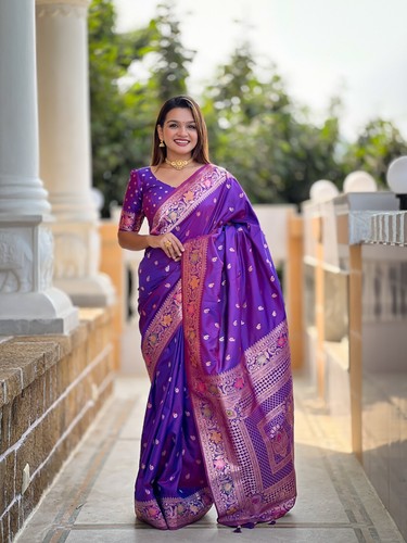 Party Wear Saree Blouse Bollywood Bridal Silk Bollywood Sari Indian Wedding New - Picture 69 of 98