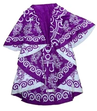 PASHMINA REVERSIABLE SOFT CASHMERE Purple CAPE PONCHO SHAWL Round