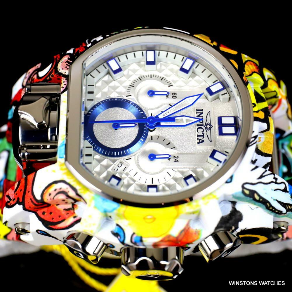 Invicta Reserve Bolt Zeus Magnum Graffiti Steel Blue Swiss Mvt