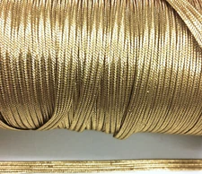 10 Yds. Metallic Gold Middy Braid 1/4" (6mm) Decorative Flat Ribbon- Braid M-174