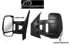Fits Renault Master 2011-2024 Left Side Complete Electric Long Arm Mirror Unit
