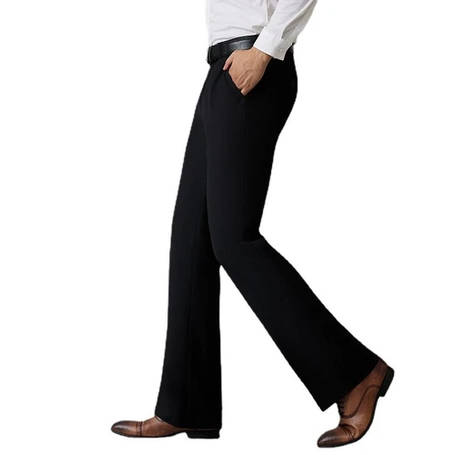 Herren Glockenboden Schlaghose schmal elegant Bootcut formelle Hose Passform Retro 60er 70er - Bild 7 von 27