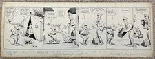 MUTT AND JEFF Daily Strip Original Art 1919 / Bud Fisher / World War I