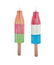 Set of 2 Foam Ice Rocket Pop Ornaments D3723   w