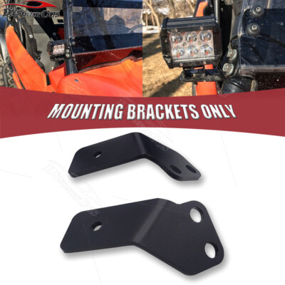 Work LED Light Pod A-Pillar Pair Mounting Bracket Kit Fit Yamaha YXZ1000R 16-Up