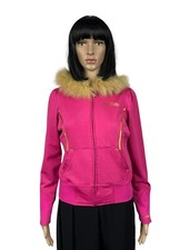 Coogi Australia Zip Jacket Hooded Fur Trim size S