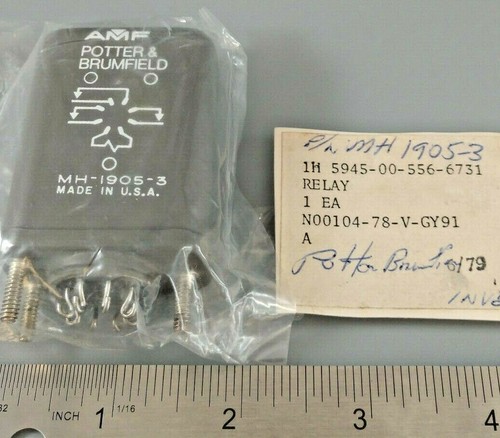 AMF POTTER BRUMFIELD MH-1905-3 RELAY 15V 2A - 第 1/5 張圖片