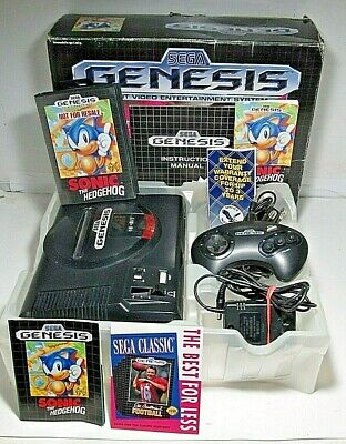  Sega Genesis 2 Console Sonic the Hedgehog 2 Bundle Pack : Video  Games