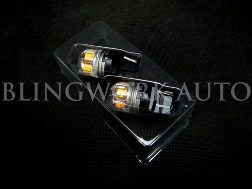 JW Speaker LED WY21W T20 7440 AMBER Indicator Turn Signal Bulb + 25W Resistors - Picture 2 of 5