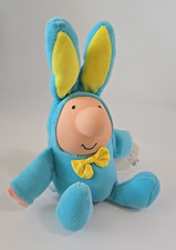 VTG 1988 ZIGGY Blue Easter Bunny Suit Hug Plush Toy American Greetings Orig Tag